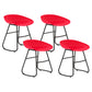 Modern Armless Backrest Counter Stool Iron Bar Stool with Acrylic Seat for Milk Tea Shop