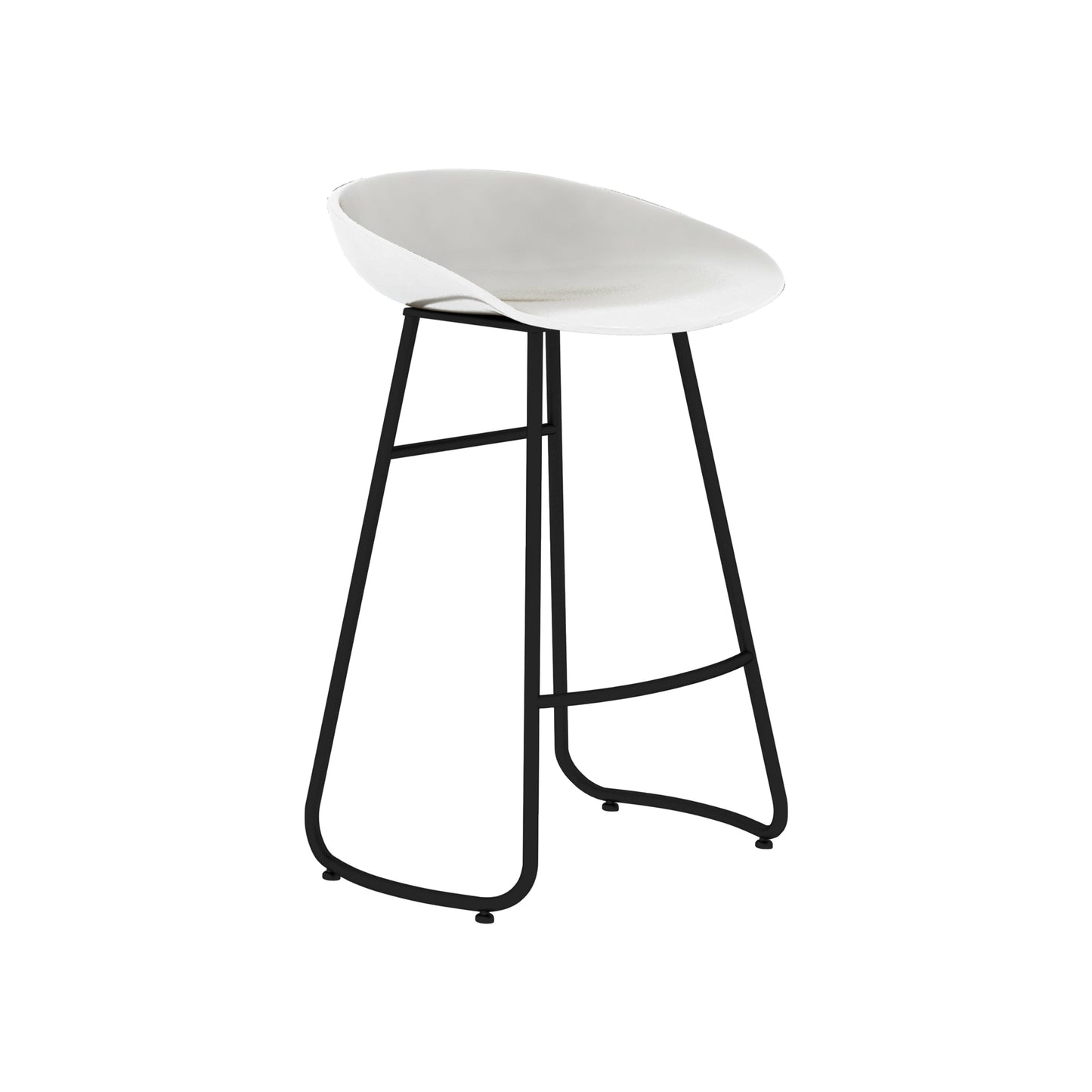 Modern Armless Backrest Counter Stool Iron Bar Stool with Acrylic Seat for Milk Tea Shop