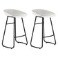 Modern Armless Backrest Counter Stool Iron Bar Stool with Acrylic Seat for Milk Tea Shop