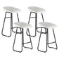 Modern Armless Backrest Counter Stool Iron Bar Stool with Acrylic Seat for Milk Tea Shop