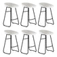 Modern Armless Backrest Counter Stool Iron Bar Stool with Acrylic Seat for Milk Tea Shop