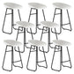 Modern Armless Backrest Counter Stool Iron Bar Stool with Acrylic Seat for Milk Tea Shop