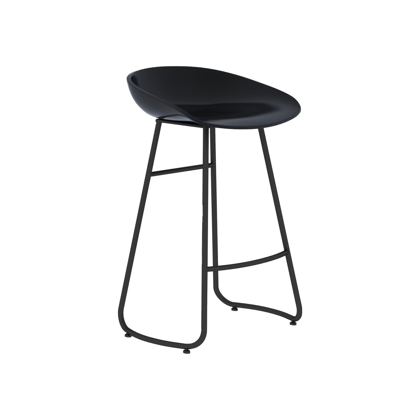 Modern Armless Backrest Counter Stool Iron Bar Stool with Acrylic Seat for Milk Tea Shop