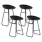 Modern Armless Backrest Counter Stool Iron Bar Stool with Acrylic Seat for Milk Tea Shop