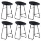 Modern Armless Backrest Counter Stool Iron Bar Stool with Acrylic Seat for Milk Tea Shop