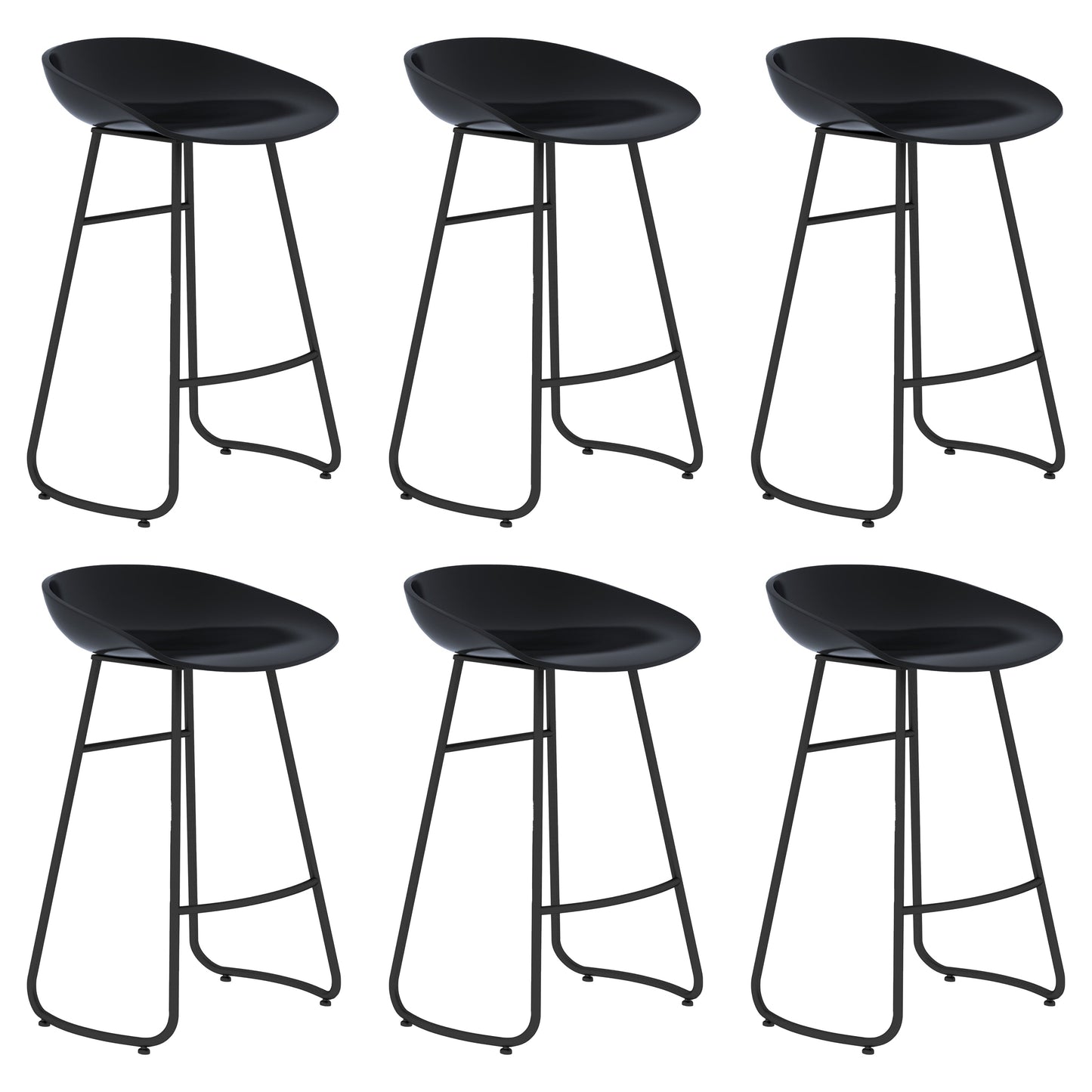 Modern Armless Backrest Counter Stool Iron Bar Stool with Acrylic Seat for Milk Tea Shop