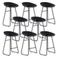 Modern Armless Backrest Counter Stool Iron Bar Stool with Acrylic Seat for Milk Tea Shop