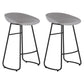 Modern Armless Backrest Counter Stool Iron Bar Stool with Acrylic Seat for Milk Tea Shop