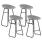Modern Armless Backrest Counter Stool Iron Bar Stool with Acrylic Seat for Milk Tea Shop