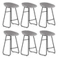 Modern Armless Backrest Counter Stool Iron Bar Stool with Acrylic Seat for Milk Tea Shop