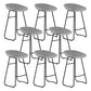 Modern Armless Backrest Counter Stool Iron Bar Stool with Acrylic Seat for Milk Tea Shop