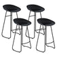 Modern Armless Backrest Counter Stool Iron Bar Stool with Acrylic Seat for Milk Tea Shop