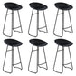 Modern Armless Backrest Counter Stool Iron Bar Stool with Acrylic Seat for Milk Tea Shop