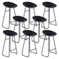 Modern Armless Backrest Counter Stool Iron Bar Stool with Acrylic Seat for Milk Tea Shop