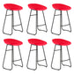 Modern Armless Backrest Counter Stool Iron Bar Stool with Acrylic Seat for Milk Tea Shop
