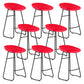 Modern Armless Backrest Counter Stool Iron Bar Stool with Acrylic Seat for Milk Tea Shop
