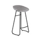 Modern Armless Backrest Counter Stool Iron Bar Stool with Acrylic Seat for Milk Tea Shop
