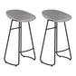 Modern Armless Backrest Counter Stool Iron Bar Stool with Acrylic Seat for Milk Tea Shop