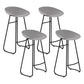 Modern Armless Backrest Counter Stool Iron Bar Stool with Acrylic Seat for Milk Tea Shop