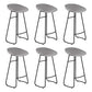 Modern Armless Backrest Counter Stool Iron Bar Stool with Acrylic Seat for Milk Tea Shop