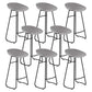 Modern Armless Backrest Counter Stool Iron Bar Stool with Acrylic Seat for Milk Tea Shop