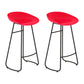 Modern Armless Backrest Counter Stool Iron Bar Stool with Acrylic Seat for Milk Tea Shop