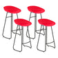 Modern Armless Backrest Counter Stool Iron Bar Stool with Acrylic Seat for Milk Tea Shop