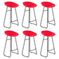 Modern Armless Backrest Counter Stool Iron Bar Stool with Acrylic Seat for Milk Tea Shop