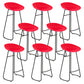 Modern Armless Backrest Counter Stool Iron Bar Stool with Acrylic Seat for Milk Tea Shop
