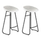 Modern Armless Backrest Counter Stool Iron Bar Stool with Acrylic Seat for Milk Tea Shop