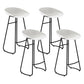 Modern Armless Backrest Counter Stool Iron Bar Stool with Acrylic Seat for Milk Tea Shop