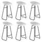 Modern Armless Backrest Counter Stool Iron Bar Stool with Acrylic Seat for Milk Tea Shop