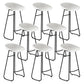Modern Armless Backrest Counter Stool Iron Bar Stool with Acrylic Seat for Milk Tea Shop