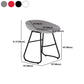 Modern Armless Backrest Counter Stool Iron Bar Stool with Acrylic Seat for Milk Tea Shop