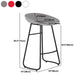 Modern Armless Backrest Counter Stool Iron Bar Stool with Acrylic Seat for Milk Tea Shop