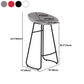 Modern Armless Backrest Counter Stool Iron Bar Stool with Acrylic Seat for Milk Tea Shop