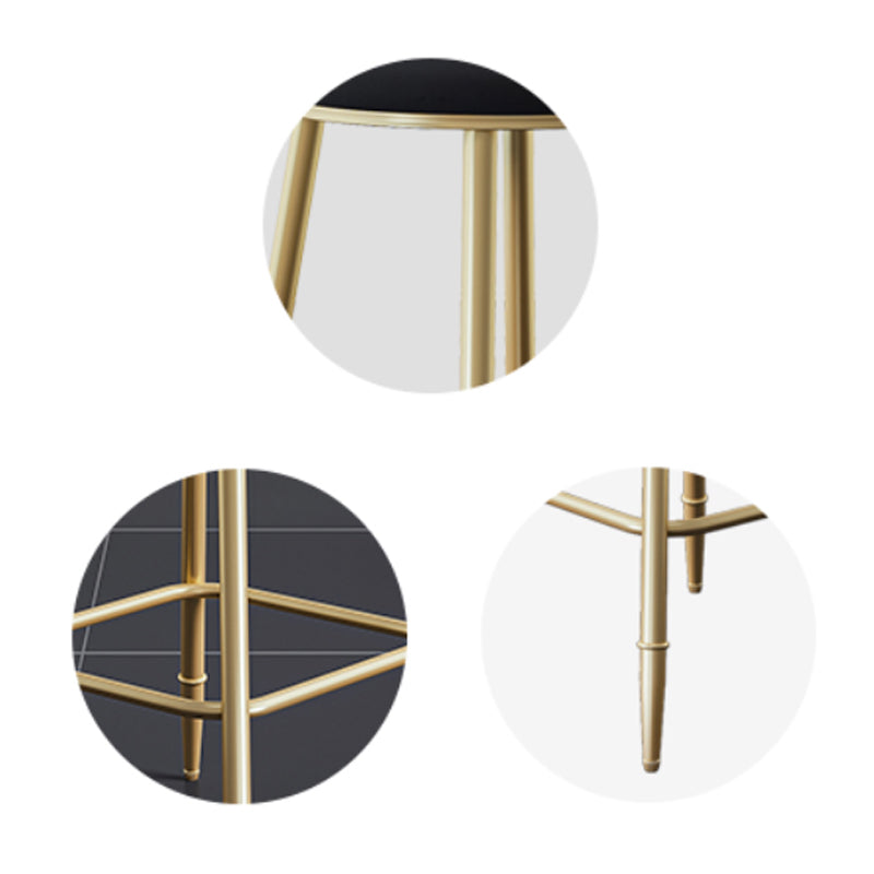 Glam Style Backrest Counter Stool Iron Kitchen Bar Stool with Velvet Cushion and Pedal Clearhalo 'Bar Furniture' 'Bar Stools' 'bar_stools' 'furn' 'furn_bar_stools' 'Furniture' 'Kitchen & Dining Furniture' 5696524