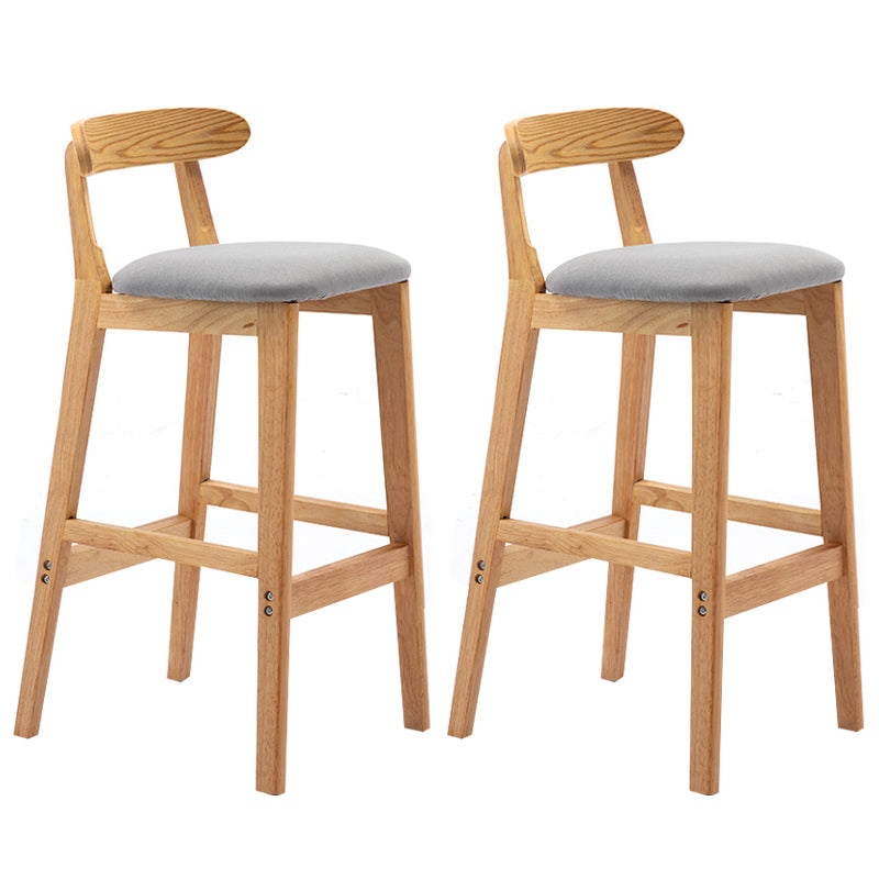 Moderner Tresenhocker ohne Armlehnen, Gummiholz, Café-Barhocker mit Sitz und Pedal