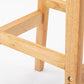 Moderner Tresenhocker ohne Armlehnen, Gummiholz, Café-Barhocker mit Sitz und Pedal