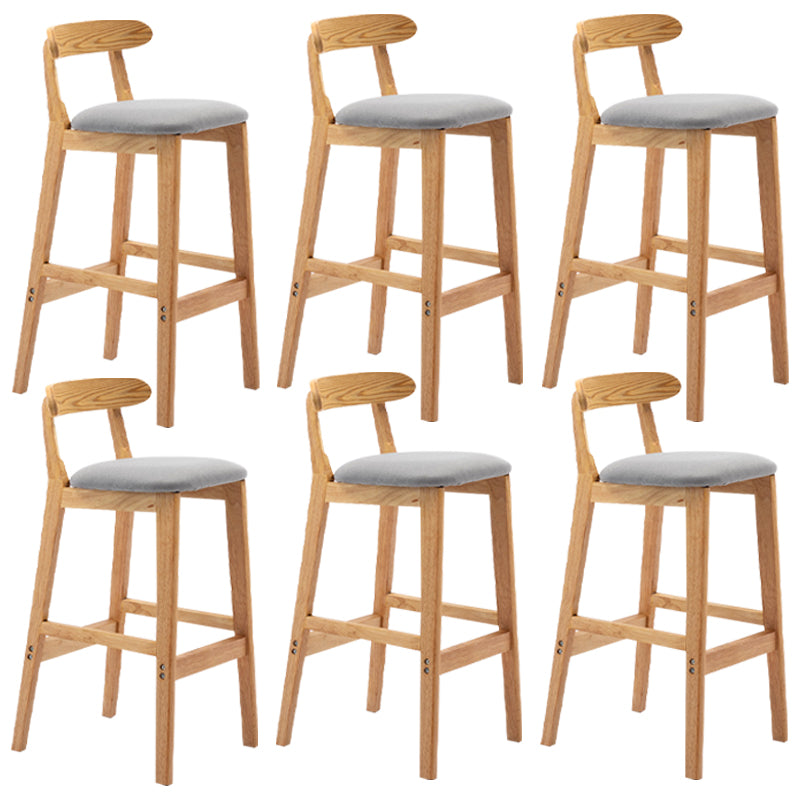Moderner Tresenhocker ohne Armlehnen, Gummiholz, Café-Barhocker mit Sitz und Pedal