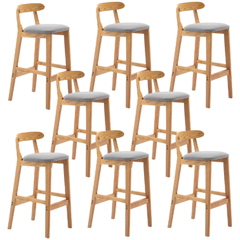 Moderner Tresenhocker ohne Armlehnen, Gummiholz, Café-Barhocker mit Sitz und Pedal