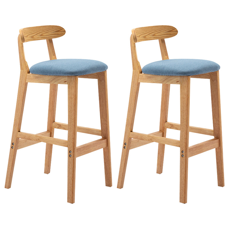 Moderner Tresenhocker ohne Armlehnen, Gummiholz, Café-Barhocker mit Sitz und Pedal