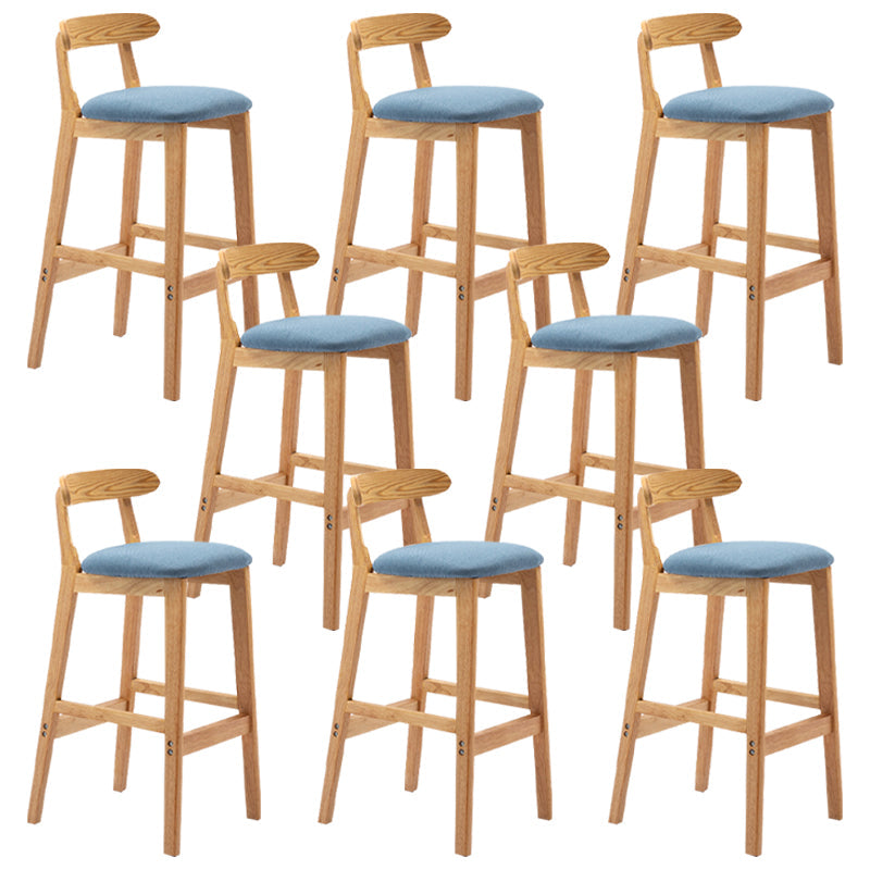 Moderner Tresenhocker ohne Armlehnen, Gummiholz, Café-Barhocker mit Sitz und Pedal