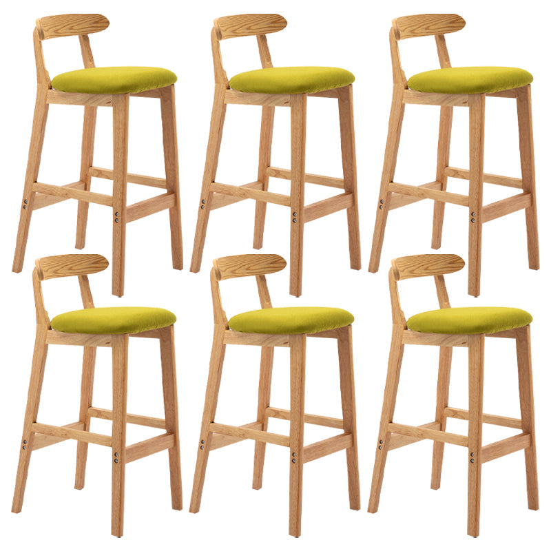 Moderner Tresenhocker ohne Armlehnen, Gummiholz, Café-Barhocker mit Sitz und Pedal