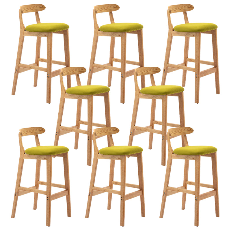 Moderner Tresenhocker ohne Armlehnen, Gummiholz, Café-Barhocker mit Sitz und Pedal