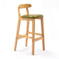 Moderner Tresenhocker ohne Armlehnen, Gummiholz, Café-Barhocker mit Sitz und Pedal