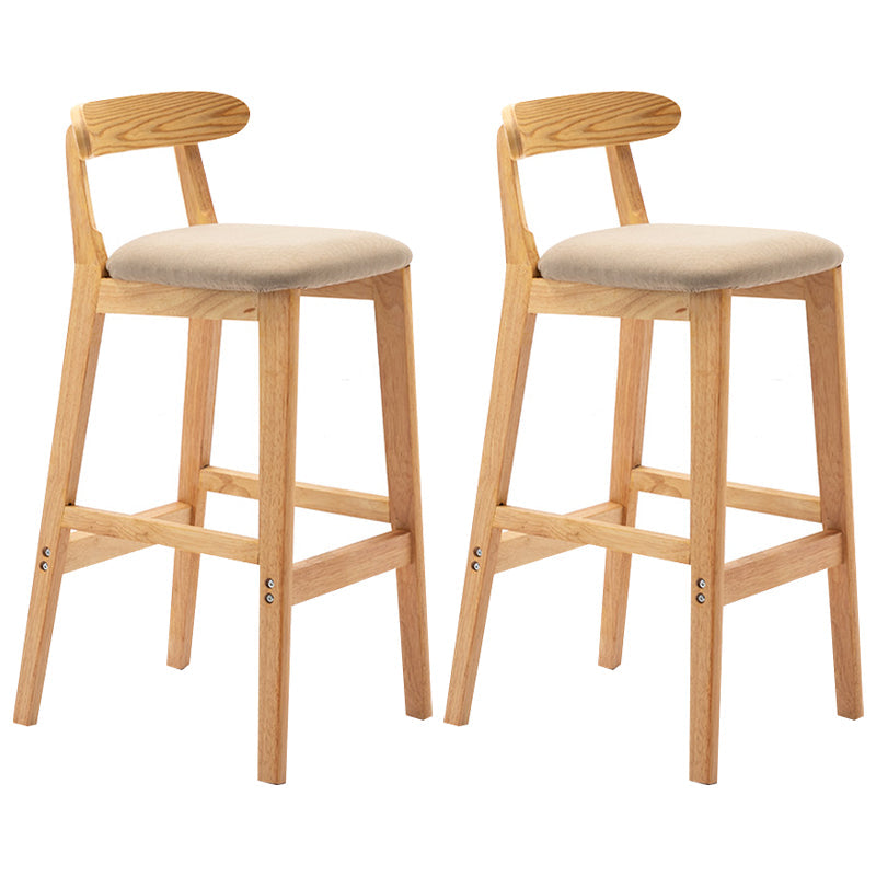 Moderner Tresenhocker ohne Armlehnen, Gummiholz, Café-Barhocker mit Sitz und Pedal