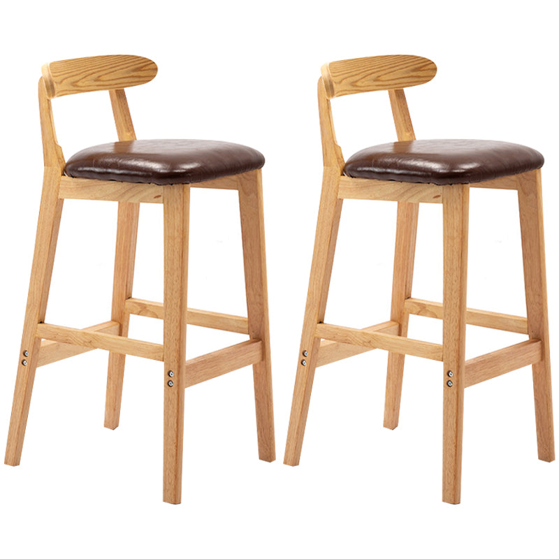 Moderner Tresenhocker ohne Armlehnen, Gummiholz, Café-Barhocker mit Sitz und Pedal