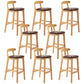 Moderner Tresenhocker ohne Armlehnen, Gummiholz, Café-Barhocker mit Sitz und Pedal