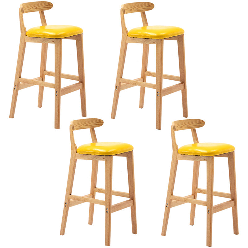 Moderner Tresenhocker ohne Armlehnen, Gummiholz, Café-Barhocker mit Sitz und Pedal